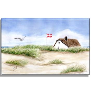 Leinwand 40 x 30 cm Keilrahmen Canvas-Leinen DK14 - Haus in den Dünen